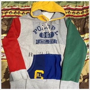 Polo stadium color block hoodie